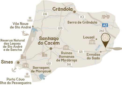 Mapa Refugio das Origens Turismo Rural Alentejo